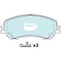 Brake Pads H/Duty Bendix DB2345HD for Nissan X-Trail T31 SUV dCi 2.0LTD M9R760
