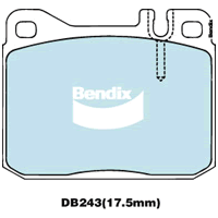 Brake Disc Pad Set Front Bendix DB243 GCT For MERCEDES-BENZ Coup Kombi S-Class