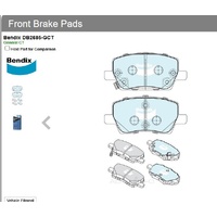 Bendix Front Brake Pads DB2685-GCT
