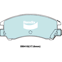 Brake Disc Pad Set  Bendix DB418 GCT For SUBARU Leone GenII Vortex TX XT