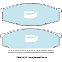 Brake Disc Pad Set  Bendix DB424 GCT For NISSAN CABSTAR H40 F22 2.0L