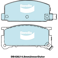 Brake Disc Pad Set Front Bendix DB426 GCT