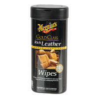 Meguiars Gold Class Rich Leather Cleaner/Conditioner Wipes 25 pack G10900