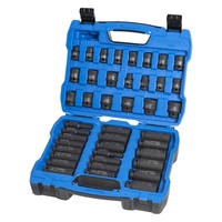 KINCROME Deep/Standard Impact Socket Set 42 Piece 1/2" Drive - Metric & Imperial K2098