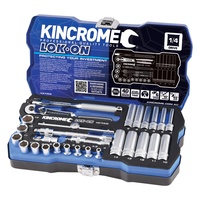 KINCROME LOK-ON™ Socket Set 28 Piece 1/4" Drive - Metric K27002