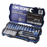 KINCROME LOK-ON™ Socket Set 45 Piece 3/8" Drive - Metric & Imperial K27013