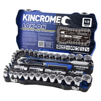 KINCROME LOK-ON™ Socket Set 41 Piece 1/2" Drive - Metric & Imperial K27022