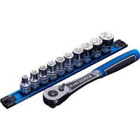 KINCROME LOK-ON™ Socket Set Twist-Lock Rail 11 Piece 1/2 Drive - Metric K27044