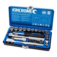KINCROME Socket Set 29 Piece 3/8" Drive - Metric K28010
