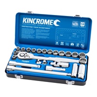 KINCROME Socket Set 24 Piece 1/2" Drive - Metric K28020