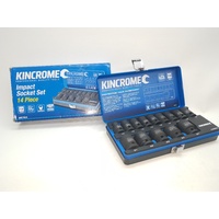 KINCROME Impact Socket Set 14 Piece 1/2" Drive - Metric K28201
