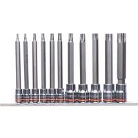 KINCROME Tamperproof TORX® Socket Set Long Series 11 Piece 1/4 & 3/8 Drive K5226