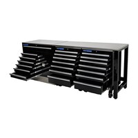 Kincrome Trade Centre Garage Set 4 piece 21 Drawer Tool Box and Bench K7374