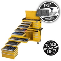 KINCROME CONTOUR® Tool Workshop 551 Piece 17 Drawer Wide 1/4, 3/8 & 1/2" Drive P1810Y