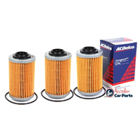 Oil Filter Pack of 3 ACDelco suitable for VZ VE VF V6 HOLDEN Commodore 3.6 3.0 Alloytec 2004-2016