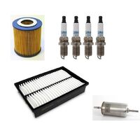 OIL AIR FUEL FILTERS SPARK PLUGS SERVICE KIT suitable for MAZDA 3 SP23 2006-2009 2.3l