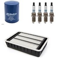 OIL AIR FILTERS & SPARK PLUG SERVICE KIT ACDelco suitable for CJ LANCER 2.0L 2.4L MITSUBISHI