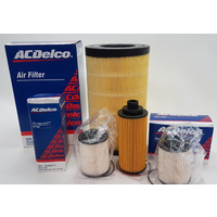 Oil Air Fuel Filter Service Kit suits Holden Colorado RG Trailblazer 2002-2020 GM ACDELCO