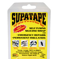 Supatape Black forms a non-conductive, air & water tight insulating seal. 2.5cm x 3m