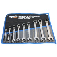 SP Tools Spanner Set Gear Drivereversible ROE Metric 9 PieceP10109