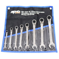 SP Tools Spanner Set Gear Drivereversible ROE SAE 8 PieceP10158 