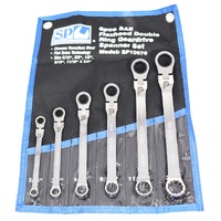 SP Tools Spanner Set Gear Drive Double Ring Flex Head SAE 6p SP10676