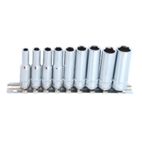 SP Tools Socket Rail 1/4 Drive 6 Point Deep 9 PieceAE SP20141 