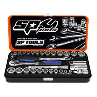 SP Tools Socket Set 3/8" Drive 6 Point 32 Piece Metric/SAE SP20202 