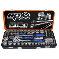 SP Tools Socket Set 1/4" -3/8" -1/2" Drive 12 Point 59 Piece Metric/SAE SP20280