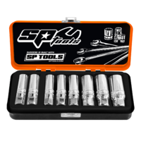 SP Tools  8 Piece 3/8” Square Drive Magnetic Spark Plug Socket Set SP20290