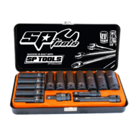 SP Tools Socket Set Impact 1/2 Drive Deep 6 Point 15 Piece Metric SP20320 
