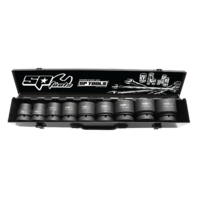 SP Tools Socket Set Impact 1" Drive 6 Point 9 Piece SAE SP20515 