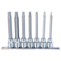 SP Tools 5 Piece 3/8" Drive 100mm Spline Bit Socket rail SP20544