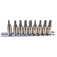 SP Tools Socket rail 1/4" & 3/8" Drive 9 PieceInHex Metric SP20545