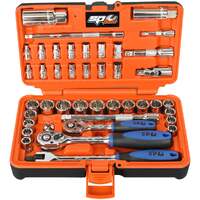 SP Tools Socket Set 42Piece in x-Case 1/4" Drive & 3/8" Drive Metric/SAE SP20601