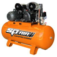 SP Tools Industrial Air Compressor 5.5Hp 200L Tank Cast Iron Electric 3 Phase 415V SP25