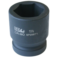 SP Tools Socket Impact 1-1/2" Drive 6 Point SAE 3-11/16" SP26706 