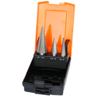 SP Tools Step Drill Set 3 PieceAE m2 1/8 To 1/2 in 1/32Inc SP31399