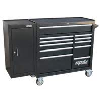 SP Tools Roller Cab Black Custom 11" Drawer + Side Cabinet SP40160