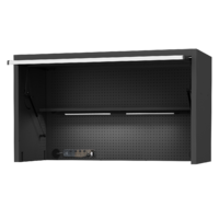 SP Tools USA Sumo Series 59" Top Hutch for Tool Cabinet SP44730 Black/ Chrome