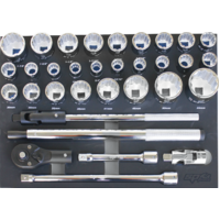 SP Tools Eva ToolKit 32 Piece 3/4" Metric Socket & Accessories SP50000