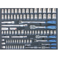 SP Tools Eva ToolKit 84 Piece Metric/SAE Socket & Accessories SP50004