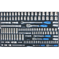 SP Tools Eva ToolKit 122 Piece Metric/SAE Socket & Accessories SP50008