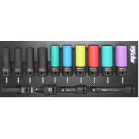 SP Tools Eva ToolKit Tech 14 Piece 1/2" Metric Impact Sockets SP50014