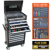 SP Tools Tool Kit 244 Piece Metric/SAE Custom Series SP50104X including Bonus Tools