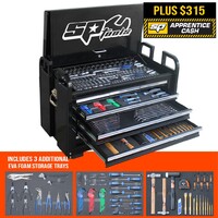 Field Service Tools Kit - 413 piece Metric/SAE Black With Bonus EVA Storage Trays SP50115X