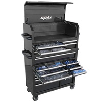 SP Tools Sumo Series Power Hutch 489 piece Tools Kit Metric/SAE -Black/Chrome Handles