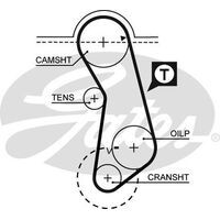 Timing Belt Gates T017 For AUDI PORSCHE SEAT VW