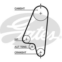 Timing Belt Gates T1041 For DAEWOO 1.5i  CIELO KALOS LANOS HOLDEN ASTRA BARINA COMBO