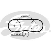 Timing Belt Gates T1072 for Volkswagen Polo 9N 2D Hatchback Club 1.4 Petrol BBZ